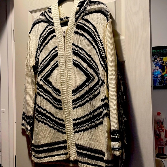 Vintage Havana fringed hooded sweater - Picture 1 of 4